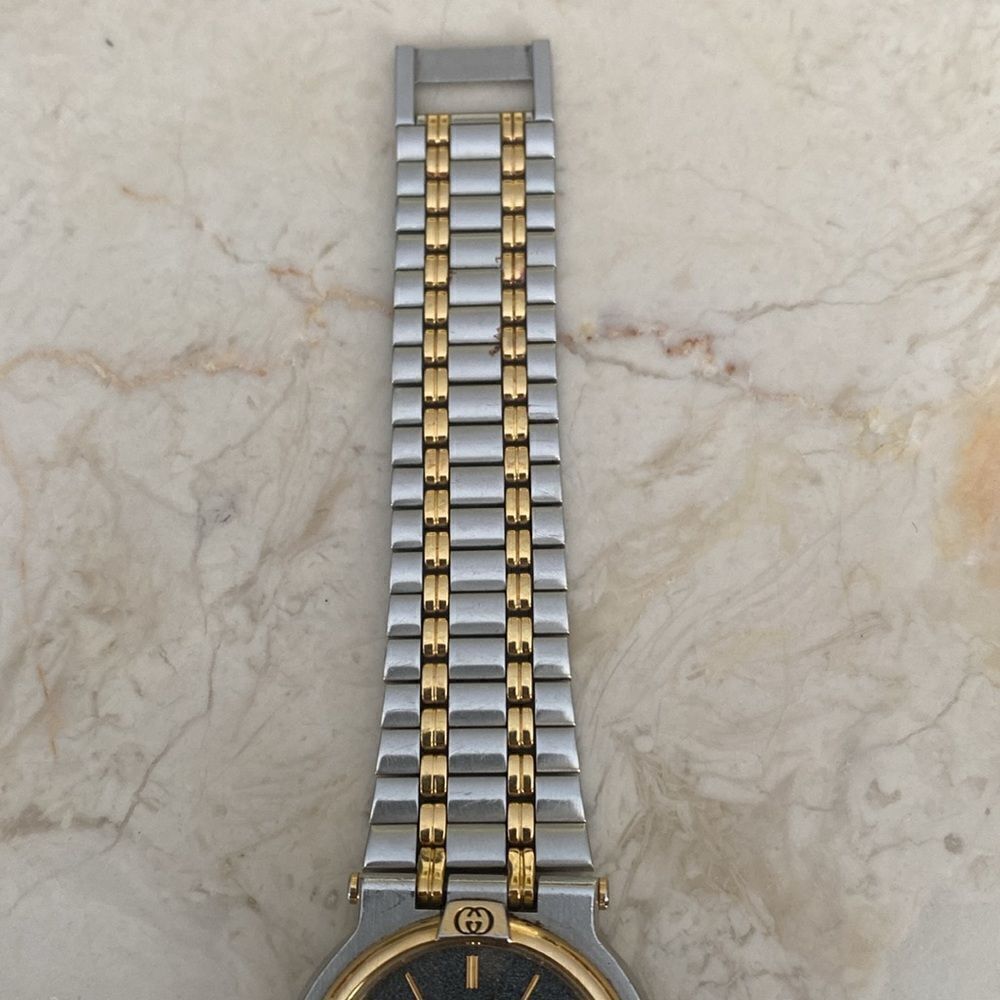 Vintage GUCCI 9000M Gold Plated & Stainless Steel Wristwatch - Unisex - Picture 10 of 16